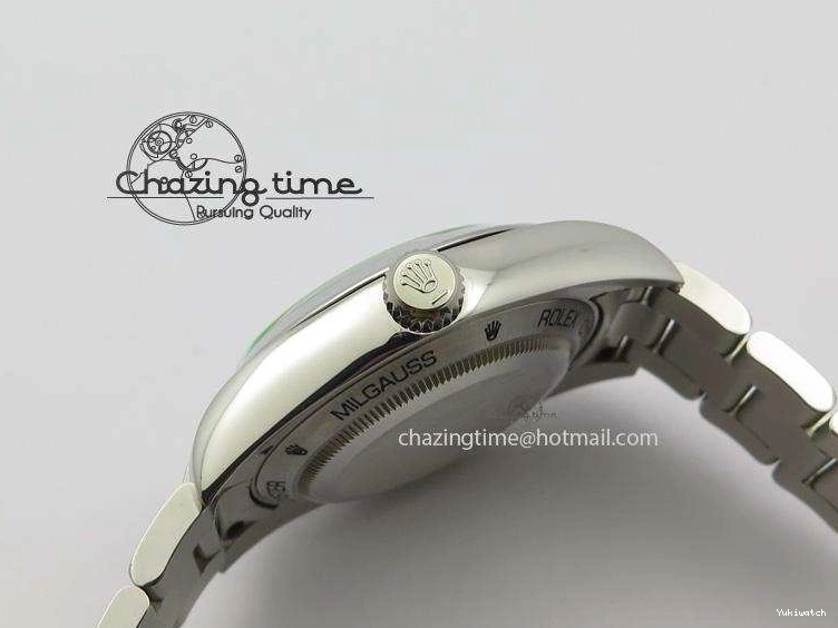 116400 On Bracelet 1:1 Green SS Black Sapphire SA3131 GV Milgauss JF Dial 0707